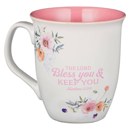 Best Mom Ever White and Pink Coffee Mug - Numbers 6:24