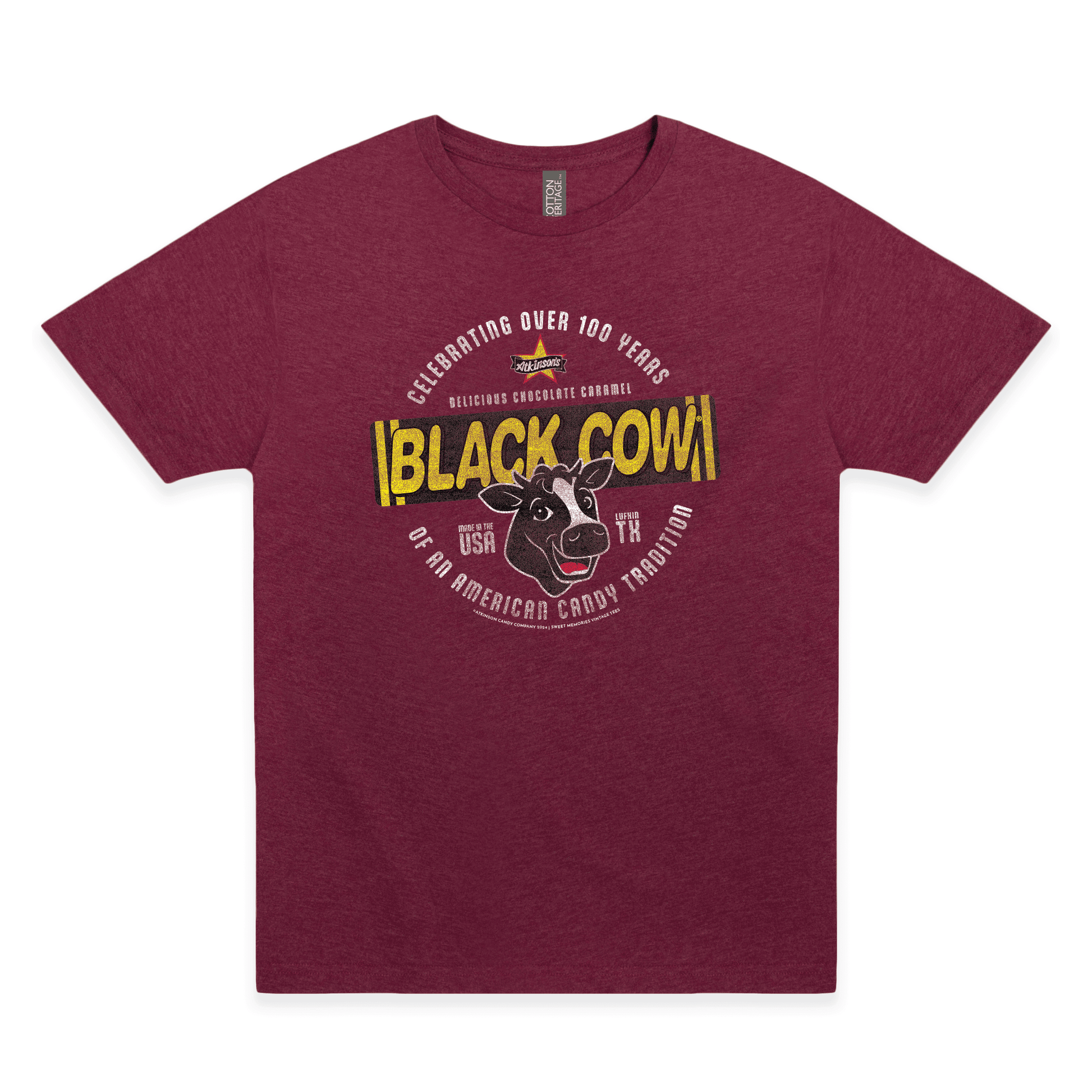 black cow delicious chocolate caramel graphic t shirt retro candy brand unisex nostalgia tee