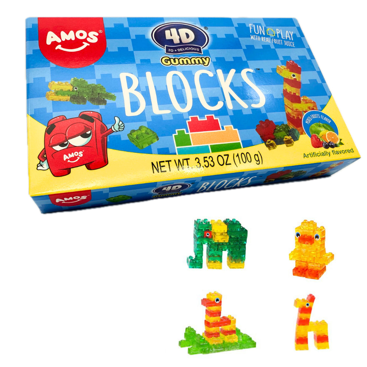 Amos 4D Candy Blocks Box 3.53oz