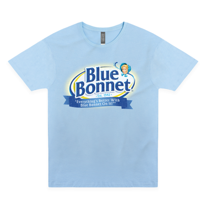 official blue bonnet retro margarine logo graphic t shirt vintage brand unisex nostalgia apparel
