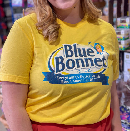 Official Blue Bonnet Logo T-Shirt – Retro Margarine Branding