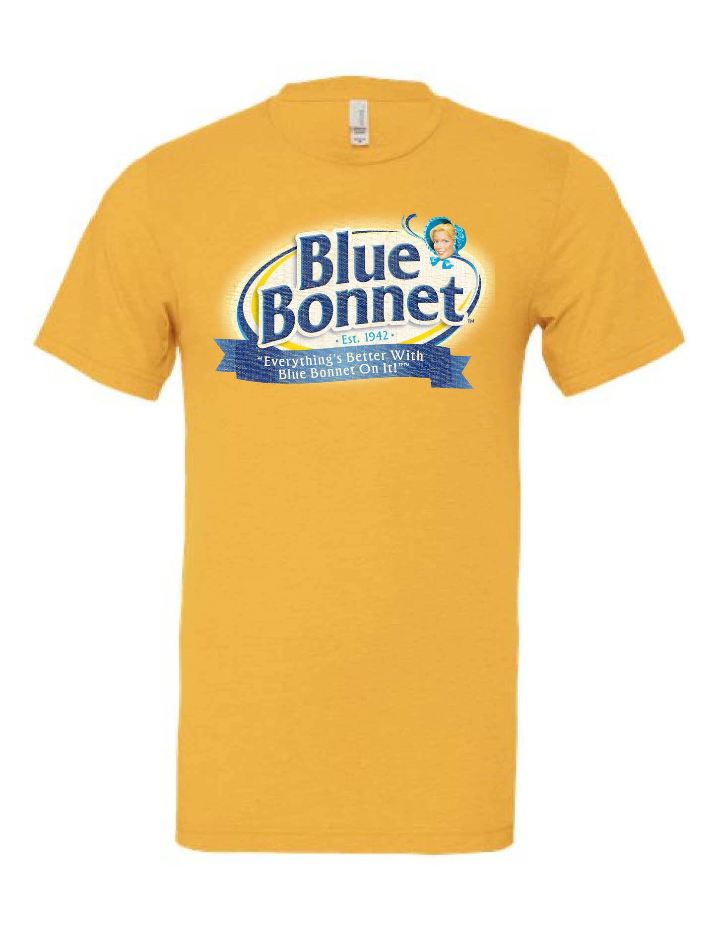 Official Blue Bonnet Logo T-Shirt – Retro Margarine Branding
