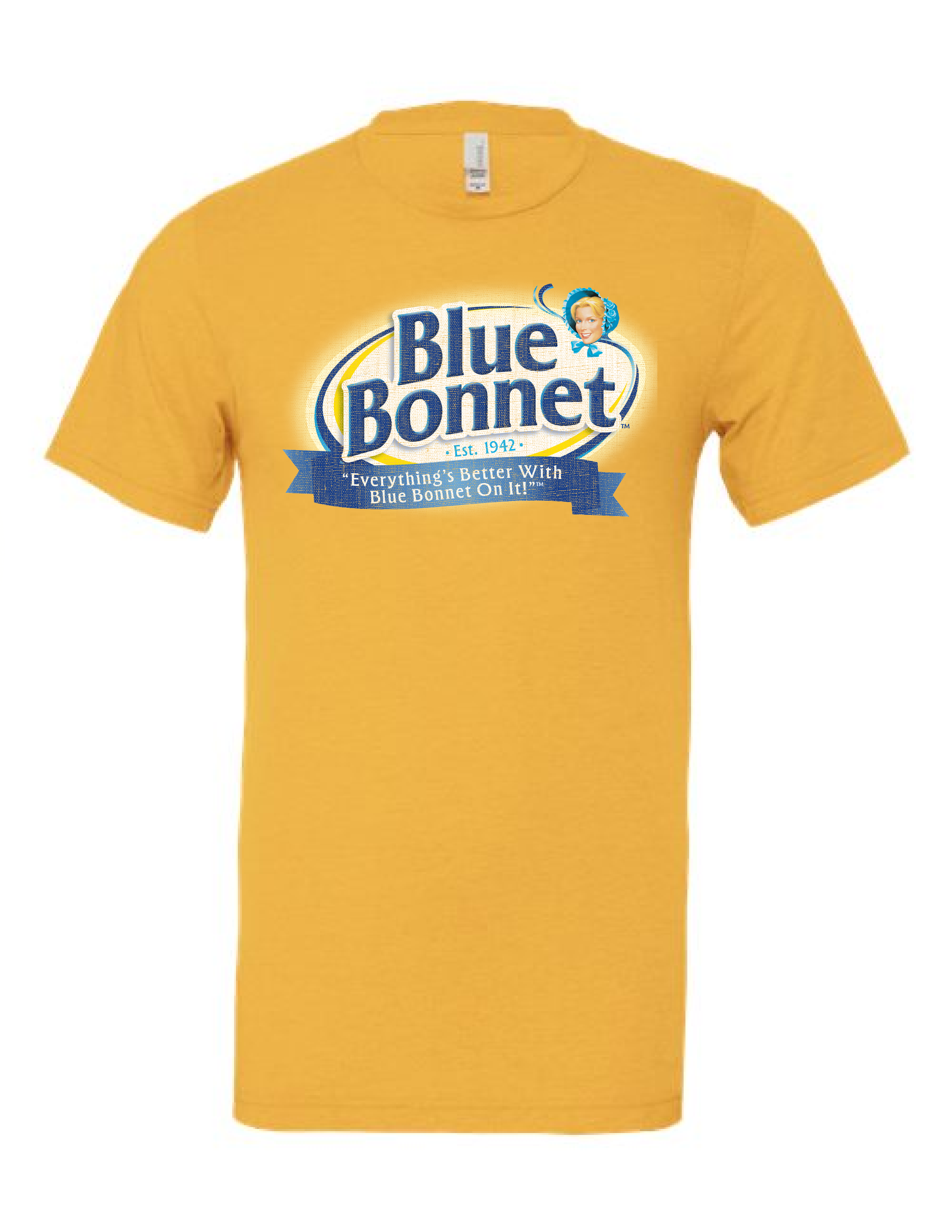 Official Blue Bonnet Logo T-Shirt – Retro Margarine Branding