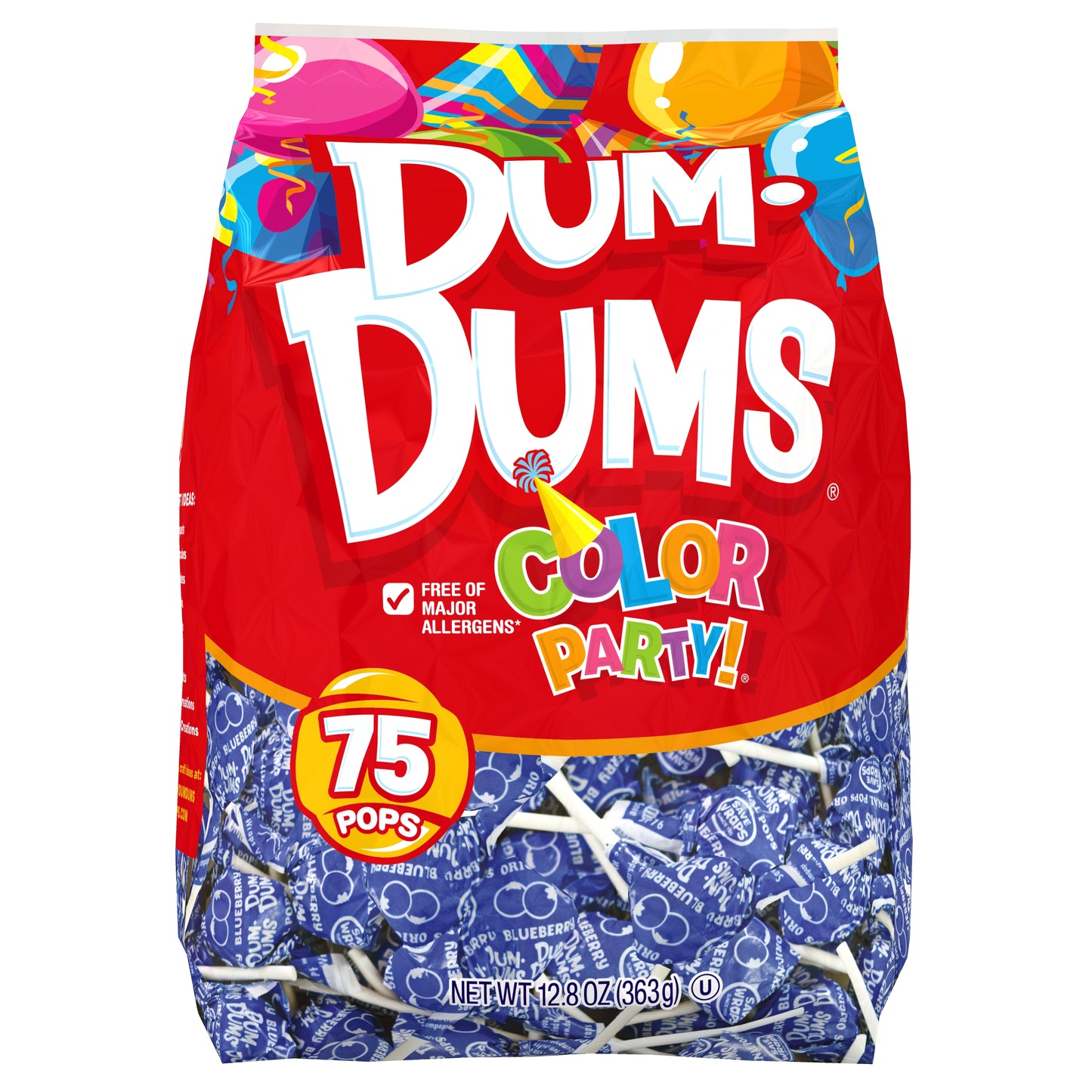 Spangler Dum Dum Color Party Gusset Bag Blue -Blueberry 12.8oz