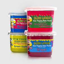 Slime Licker Sour Popping Boba Pearls 11oz Individual Tub