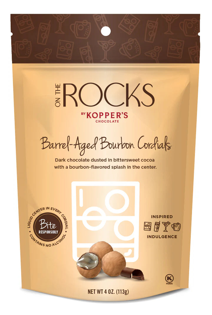 Kopper's Barrel Aged Bourbon on the Rocks Cordials- 4oz Pouch