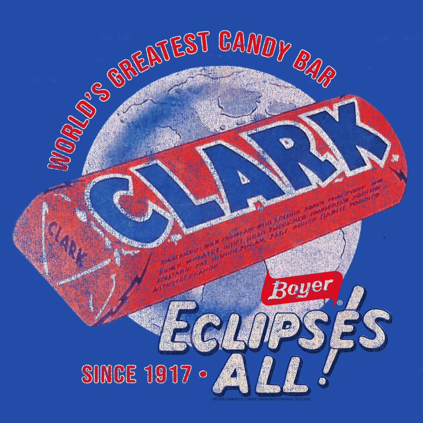 close up of boyer clark bar eclipses all vintage candy graphic