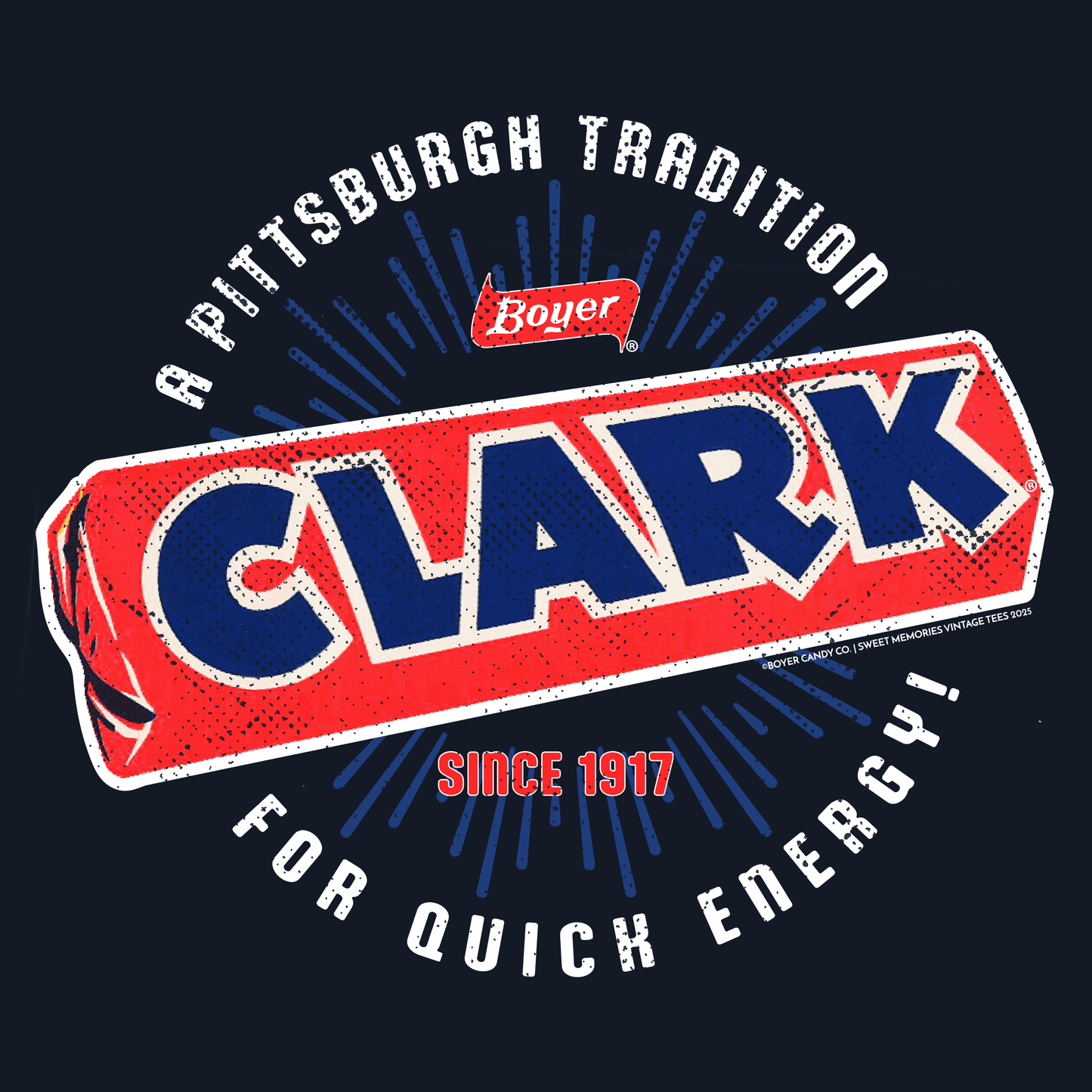 close up of boyer clark bar a pittsburgh tradition vintage candy graphic