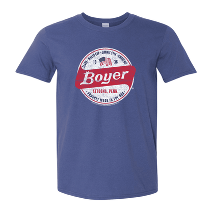 boyer made in the usa graphic t shirt retro candy brand patriotic unisex tee
