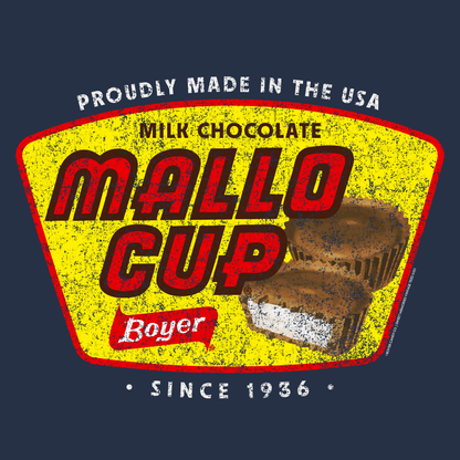 close up of boyer mallo cup since 1936 vintage candy graphic