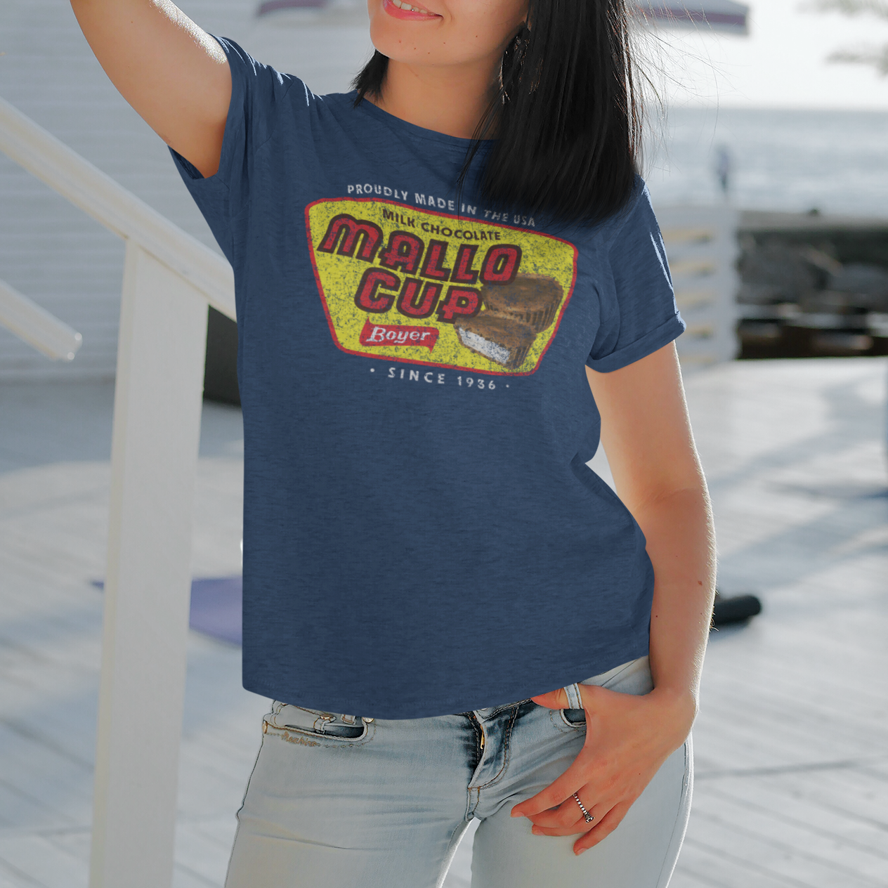 unisex mallo cup candy shirt styled casually nostalgic candy lover outfit