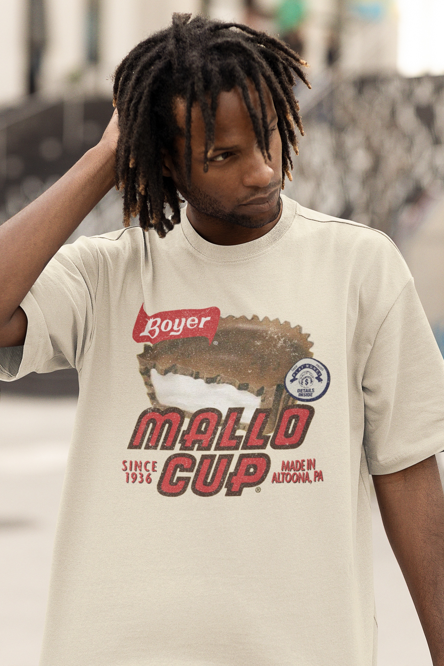 unisex mallo cup candy shirt styled casually nostalgic candy lover outfit