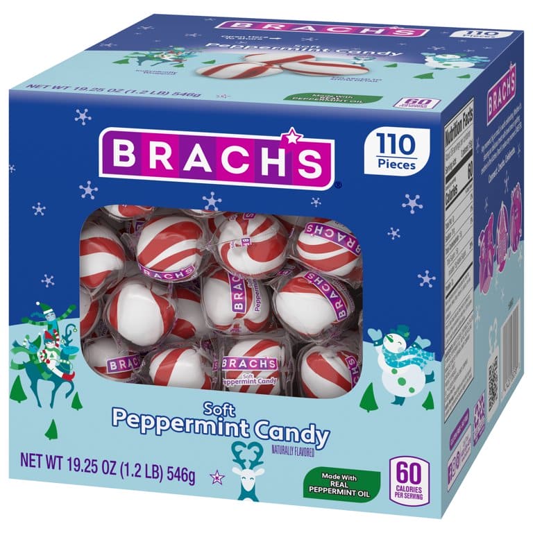 Brach's Holiday Soft Peppermint Candy Carton 19.25oz