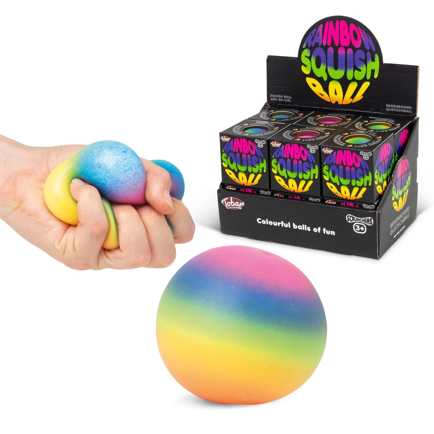 Showcase - Scrunchems® Rainbow Squishy Ball Fidget Toy (1pc)