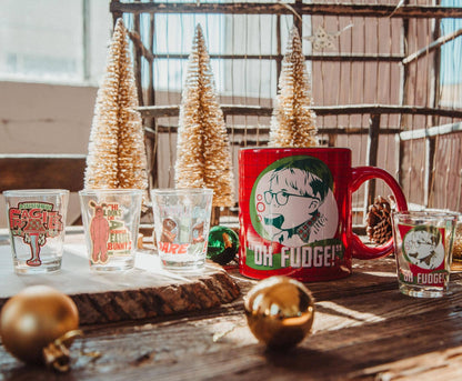 Toynk - A Christmas Story Quotes 4 Piece Mini Glass Set
