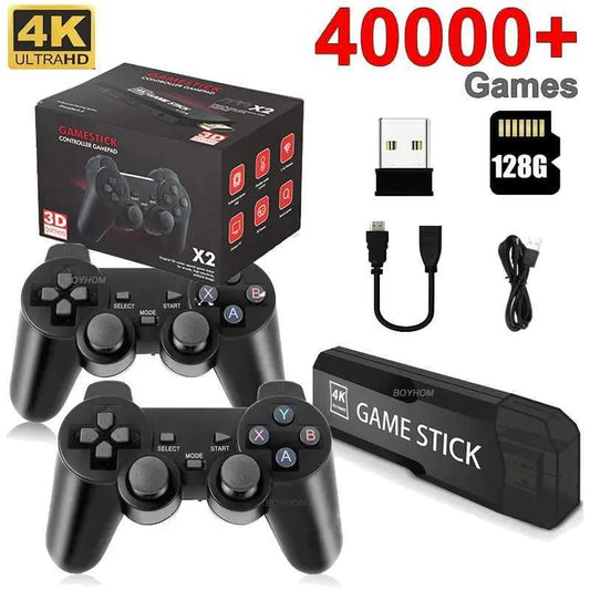 GD10 Video Game Console 128GB Built in 40000 Retro Handheld Game Player Console Wireless Controller TV Game Stick 4K HD GBA Y241109
