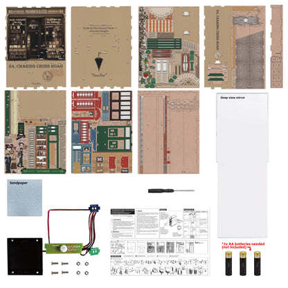 DIY Miniature House Book Nook Kit: 84 Charing Cross Road