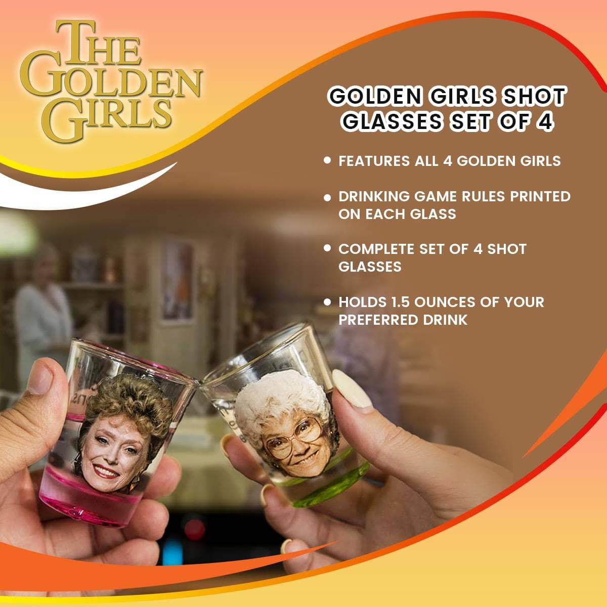 Toynk - Golden Girls Shot Glasses Set of 4