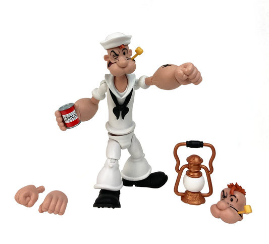 Boss Fight Studio: Action Figures and Collectibles - Popeye Classics Action Figure: Popeye White Sailor Suit