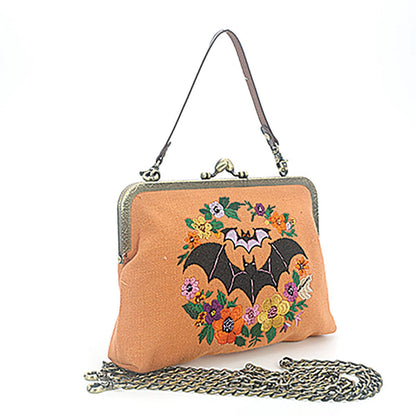 Floral Bat Kisslock Bag