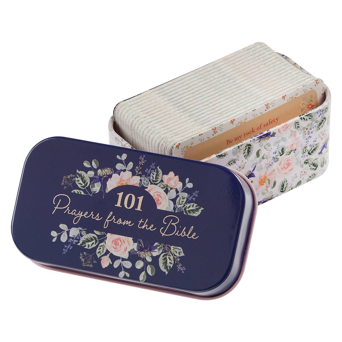 101 Prayers From The Bible Navy  Scripture Cards in a Tin
