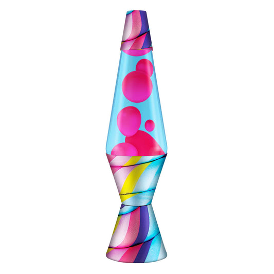 14.5" Lava Lamp Candy Swirl/Pink/Light Blue