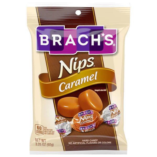 Brach's Nips Wrapped Caramel Bag 3.25oz