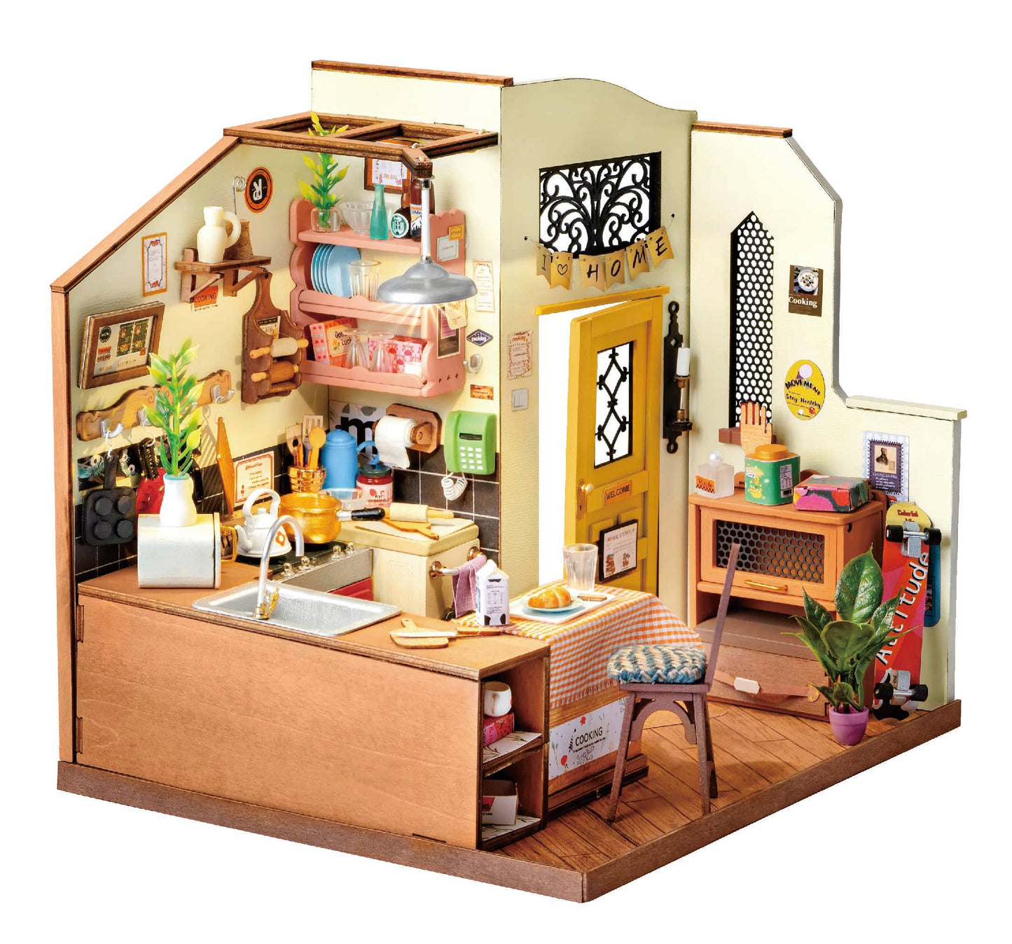 DIY Miniature House Kit: Cozy Kitchen