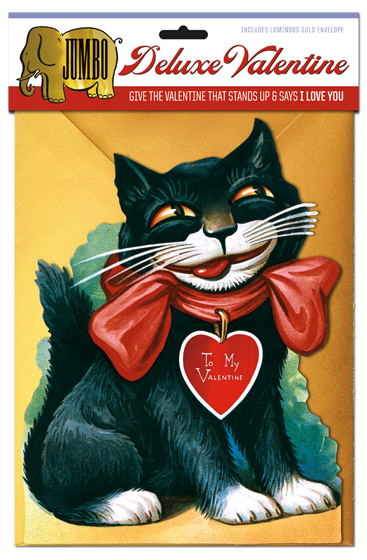 Smiling Cat Jumbo Deluxe Valentine Greeting Card