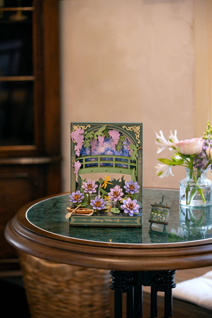 3D Wooden Puzzle: Glittering Water Lily