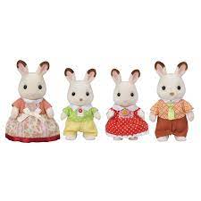 Calico Critters- Chocolate Rabbit Family