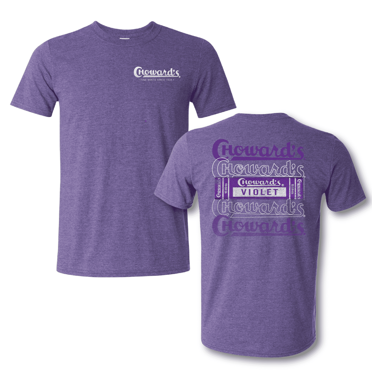 chowards violet fine mints since 1934 graphic t shirt retro candy brand unisex nostalgia tee