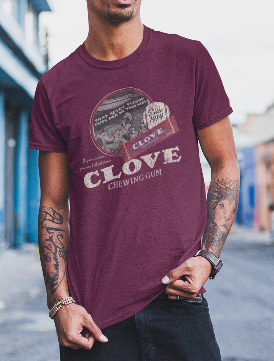 unisex clove gum shirt styled casually nostalgic gum lover outfit