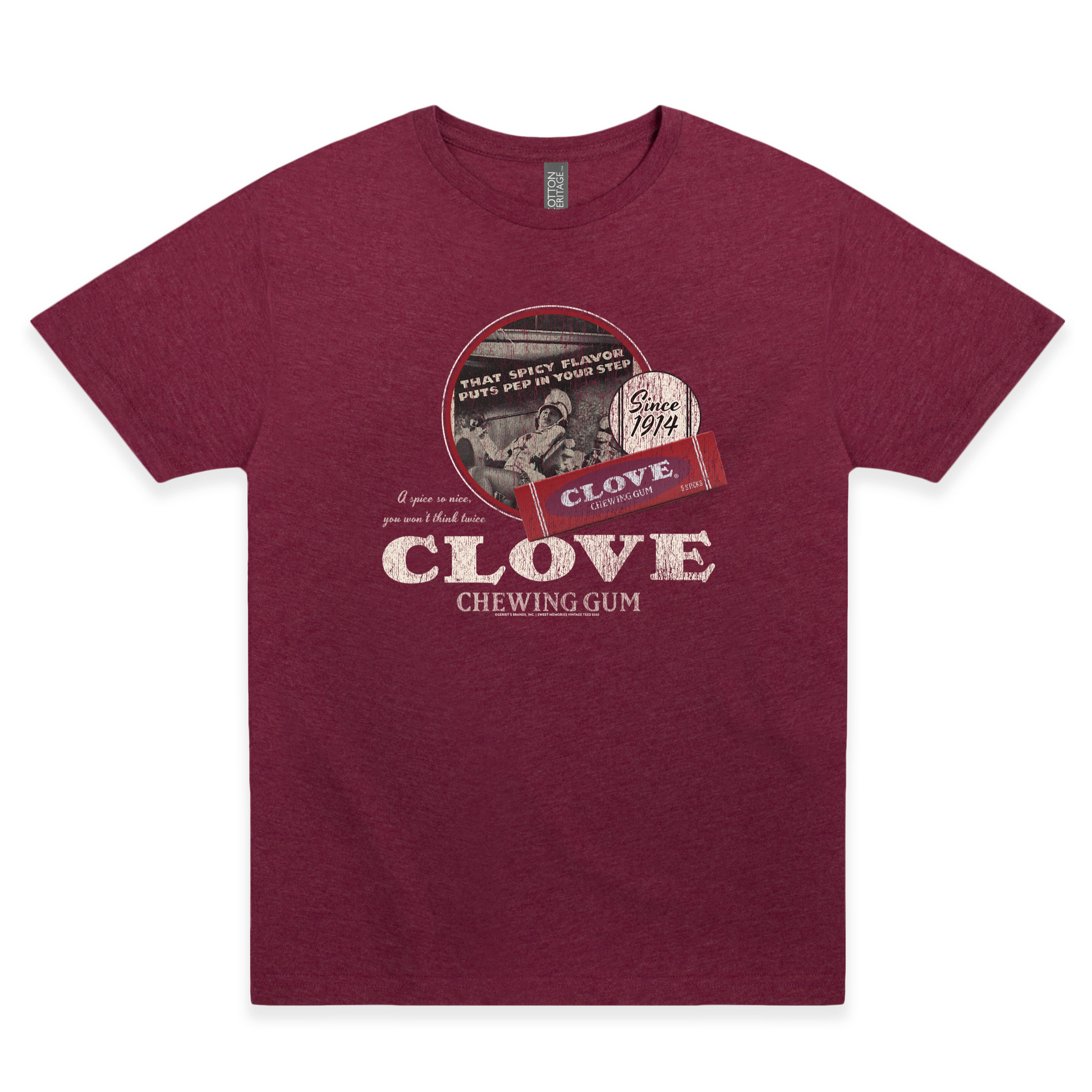 clove gum a spice so nice graphic t shirt officially licensed vintage chewing gum unisex nostalgia tee