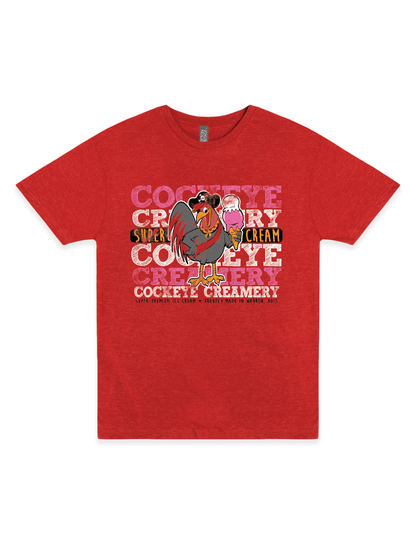 cockeye creamery brand colors graphic t shirt ice cream brand unisex warren ohio tee