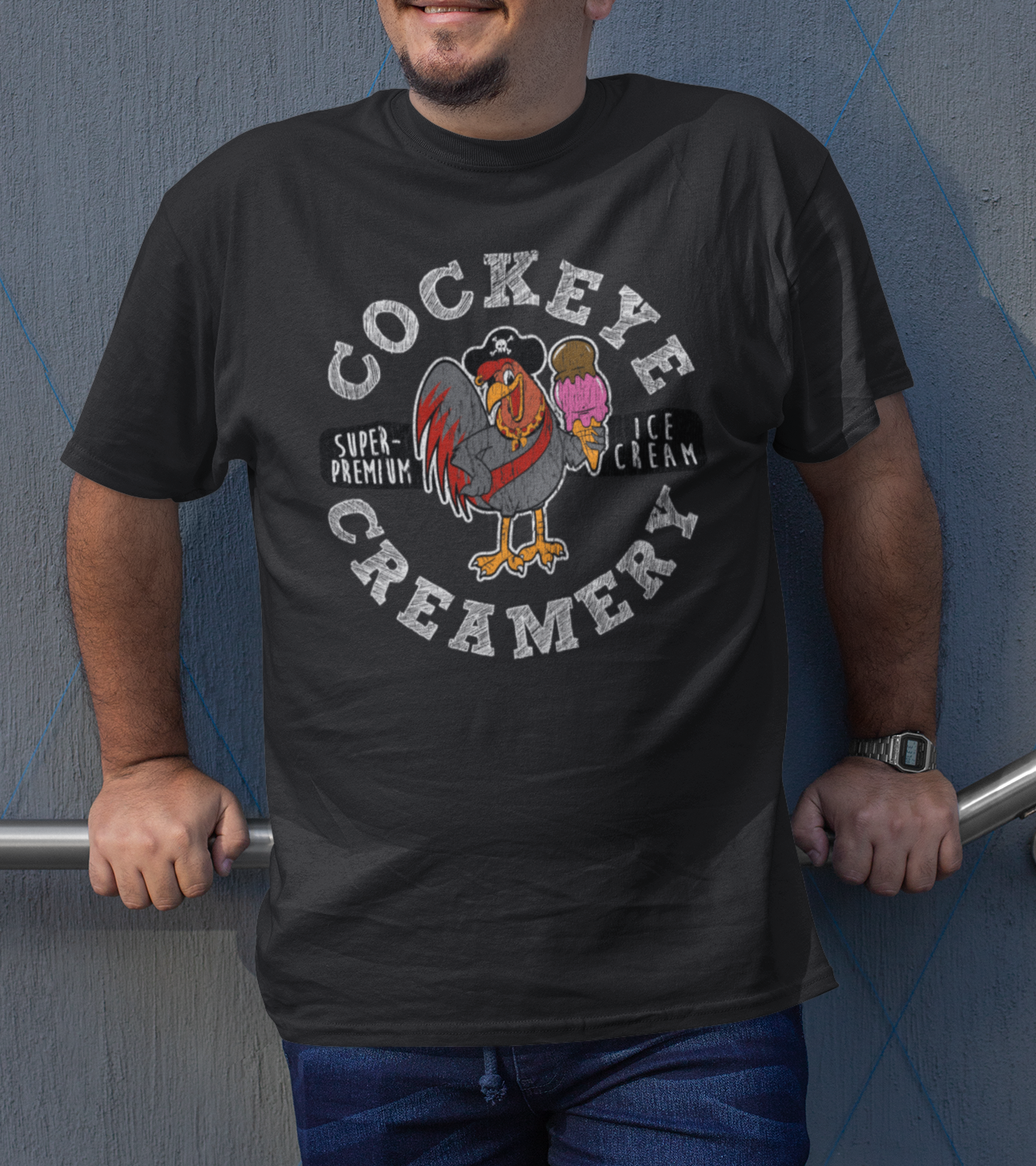 unisex cockeye creamery vintage circle shirt styled casually ice cream lover outfit warren oh