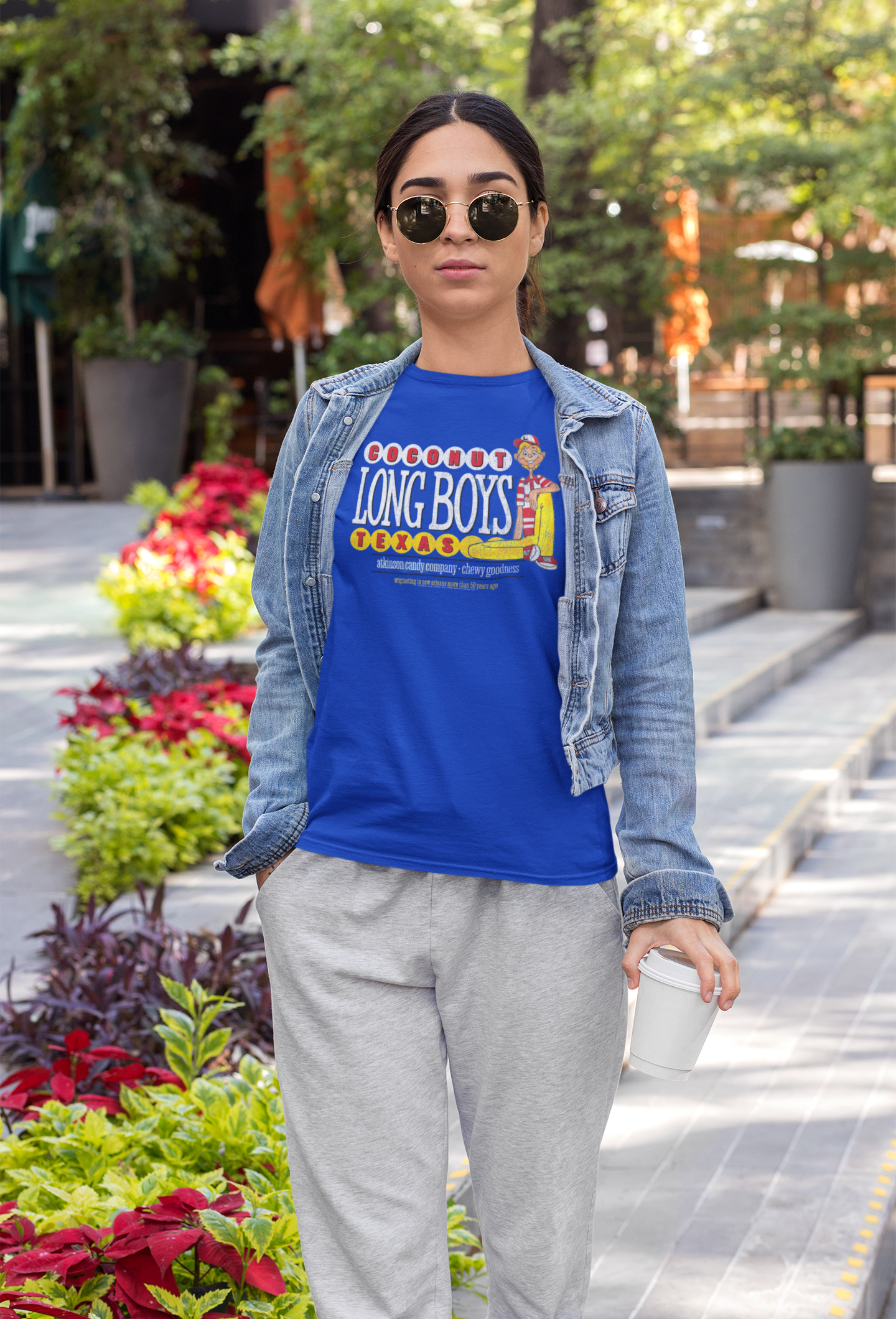 unisex coconut long boys t shirt styled casually retro candy brand outfit nostalgic look