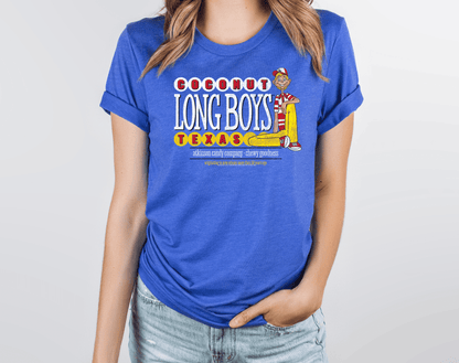 unisex coconut long boys t shirt styled casually retro candy brand outfit nostalgic look