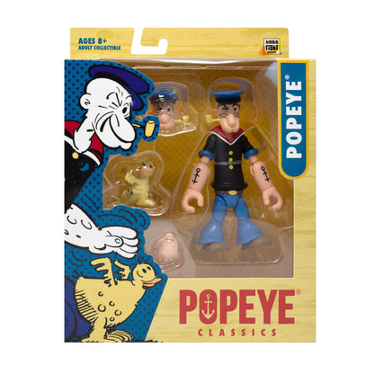 Boss Fight Studio: Action Figures and Collectibles - Popeye Classics Action Figure: Popeye 1st Appearance - black shirt