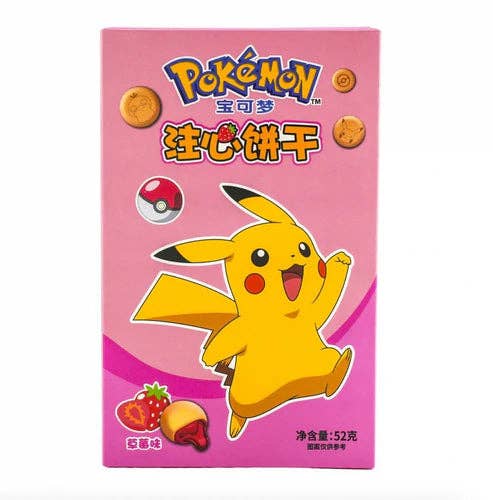 Pokemon Biscuit Strawberry Cookies 52g 12p