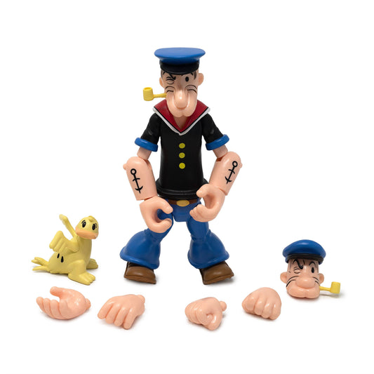 Boss Fight Studio: Action Figures and Collectibles - Popeye Classics Action Figure: Popeye 1st Appearance - black shirt