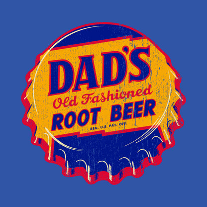 close up of dads old fashioned root beer retro logo graphic