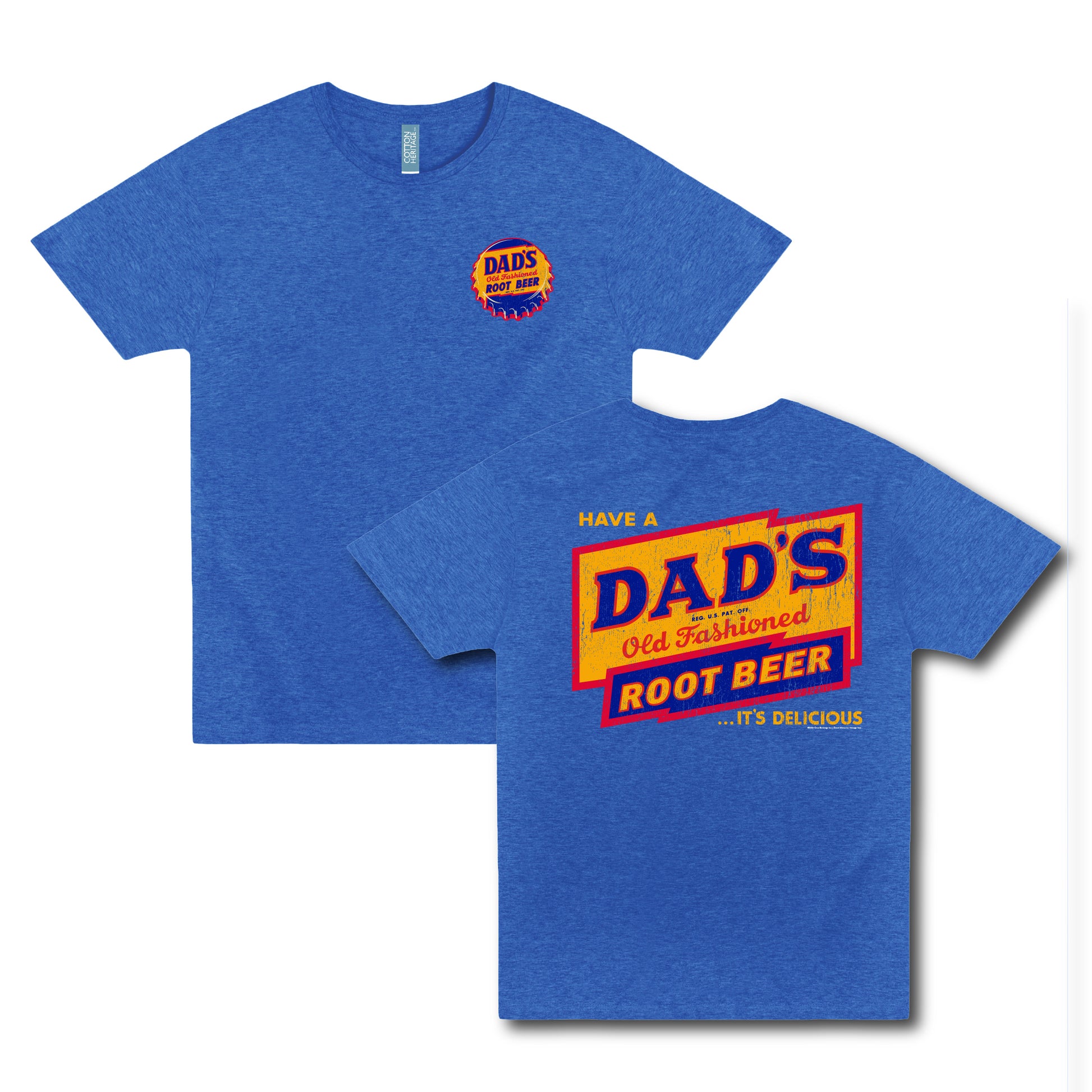 dads old fashioned root beer graphic t shirt officially licensed vintage soda brand unisex tee