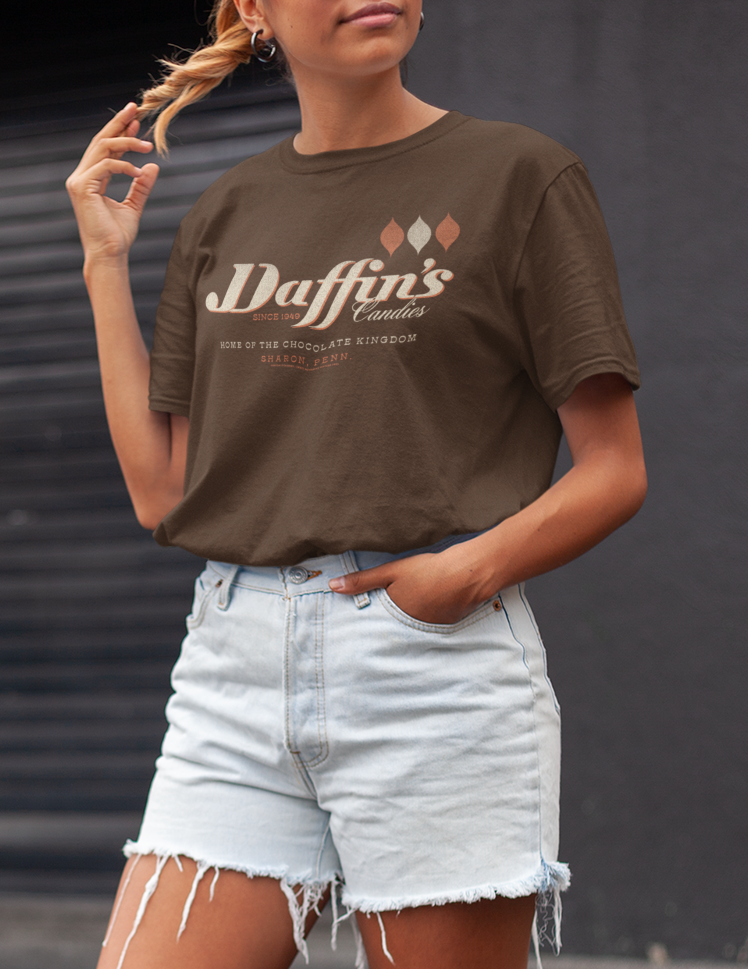 unisex daffins candies shirt styled casually nostalgic chocolate lover outfit