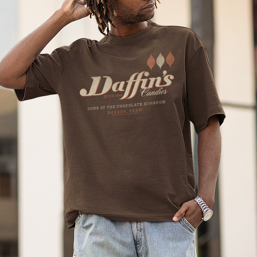 unisex daffins candies sharon pennsylvania shirt styled casually nostalgic chocolate lover outfit