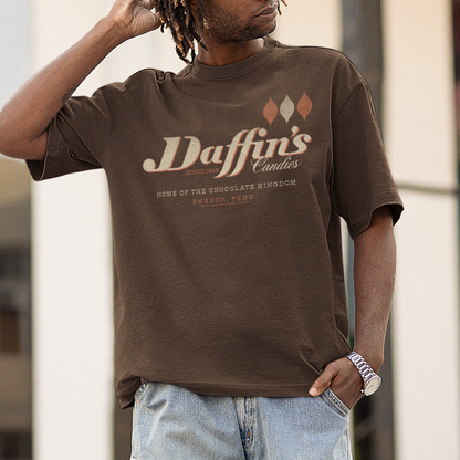 unisex daffins candies sharon pennsylvania shirt styled casually nostalgic chocolate lover outfit