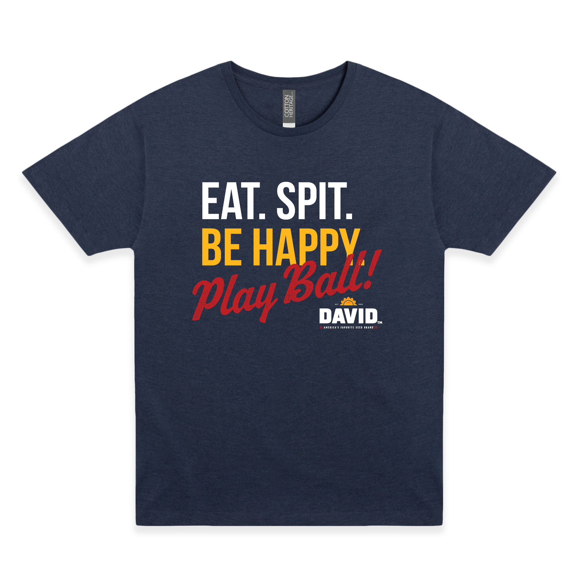 david eat spit be happy play ball graphic t shirt officially licensed baseball unisex tee