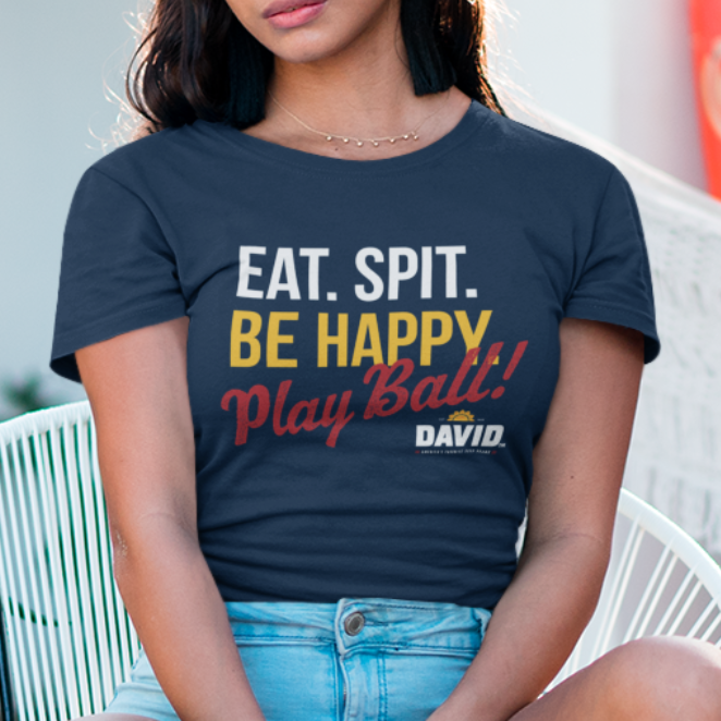 womens david baseball shirt styled casually retro sports outfit patriotic american look