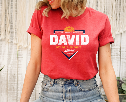 unisex david sunflower seeds baseball shirt styled casually retro sports snack outfit