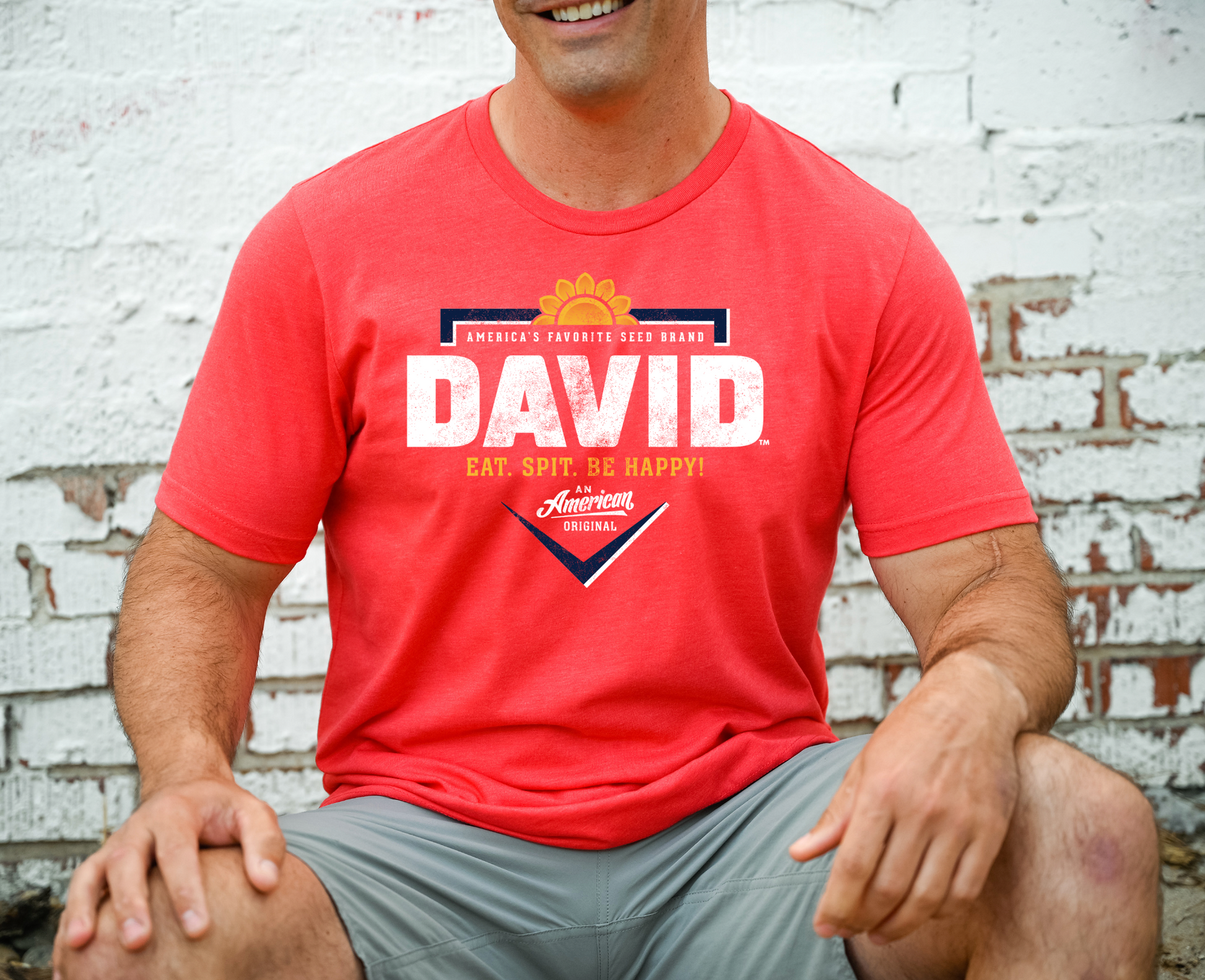 unisex david sunflower seeds baseball shirt styled casually retro sports snack outfit